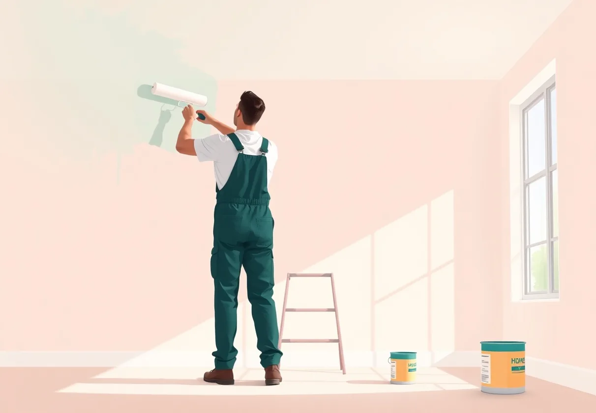 Peintre Saint-Estève 66240 en intervention sur un chantier